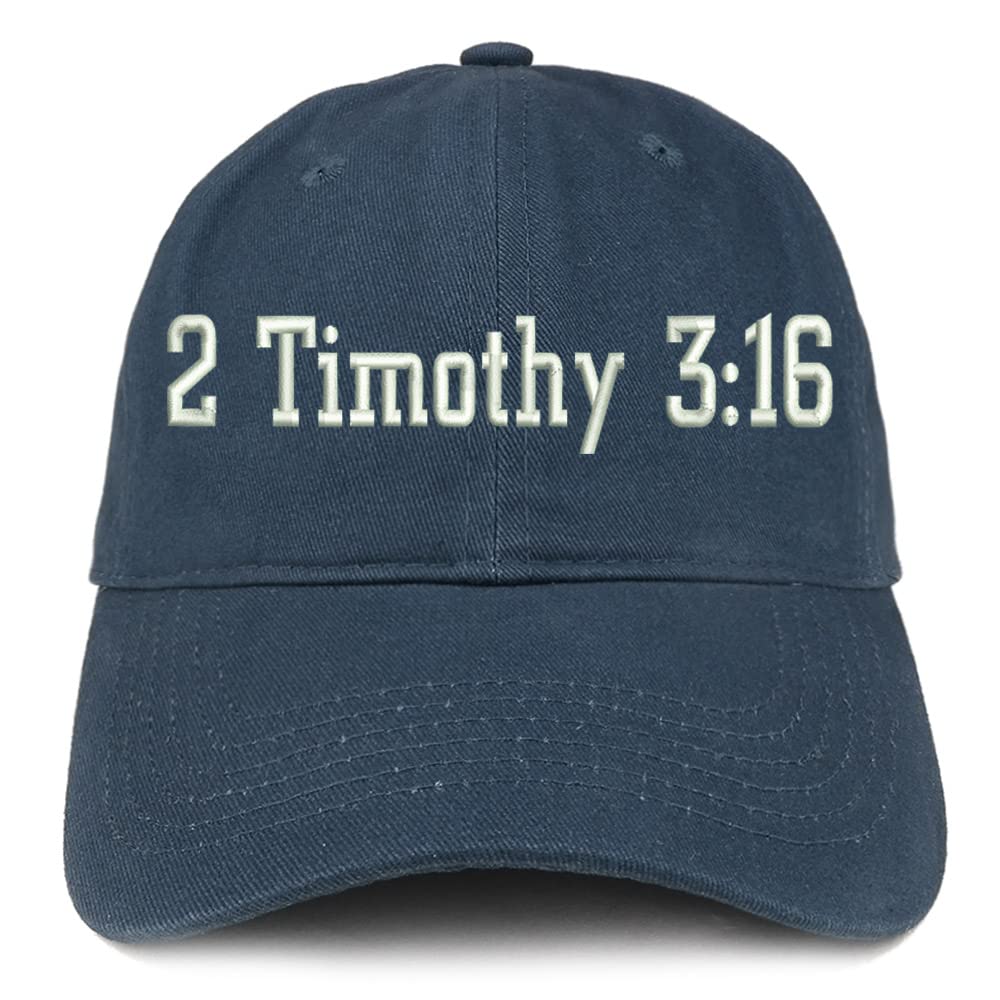 Trendy Apparel Shop 2 Timothy 3:16 Low Profile Soft Cotton Baseball Cap