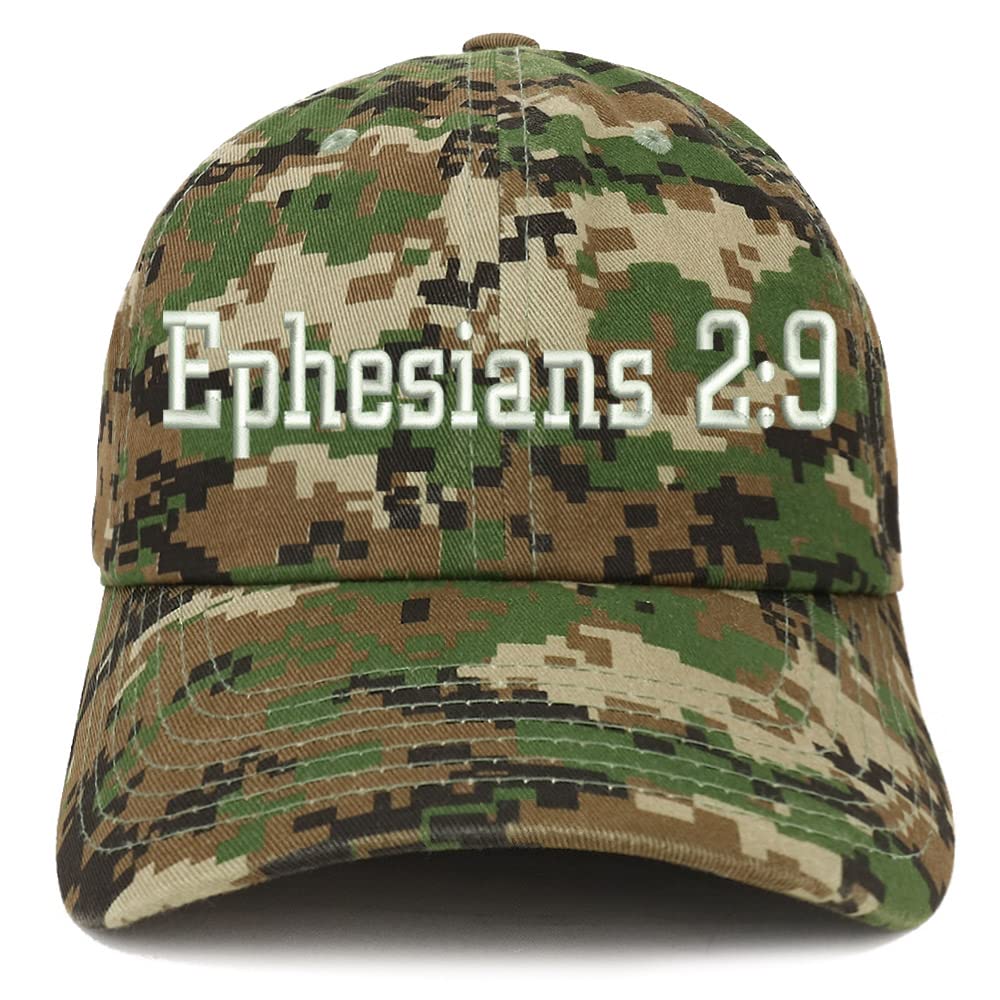 Trendy Apparel Shop Ephesians 2:9 Low Profile Soft Cotton Baseball Cap