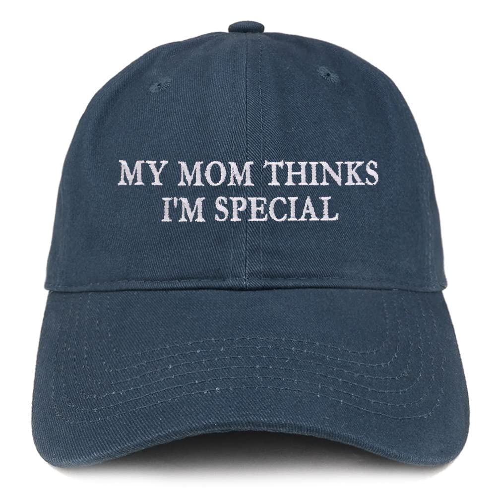 Trendy Apparel Shop My Mom Thinks I'm Special Low Profile Soft Cotton Baseball Cap