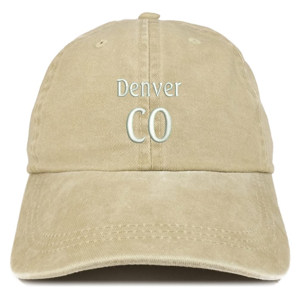 Trendy Apparel Shop Denver CO Embroidered Pigment Dyed Washed Baseball Cap