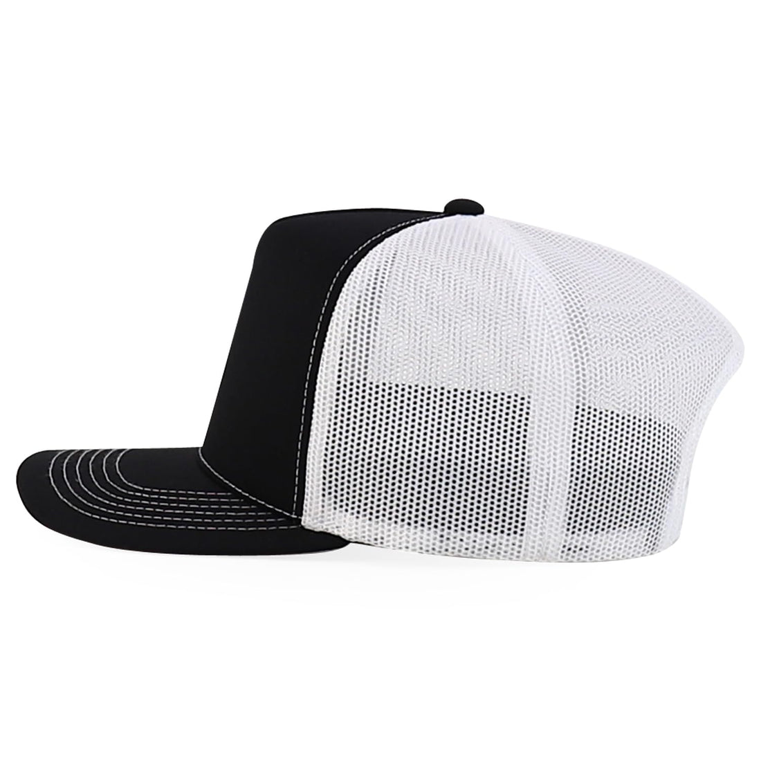 Trendy Apparel Shop 5 Panel Structured Trucker Cap with Mexico Flag Design Undervisor