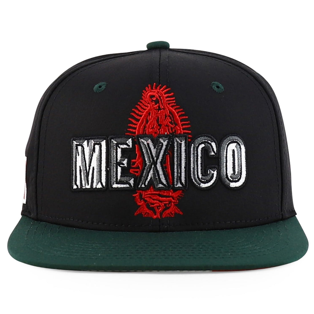 Trendy Apparel Shop Mexico Guadalupe Embroidered Flat Bill Snapback Cap