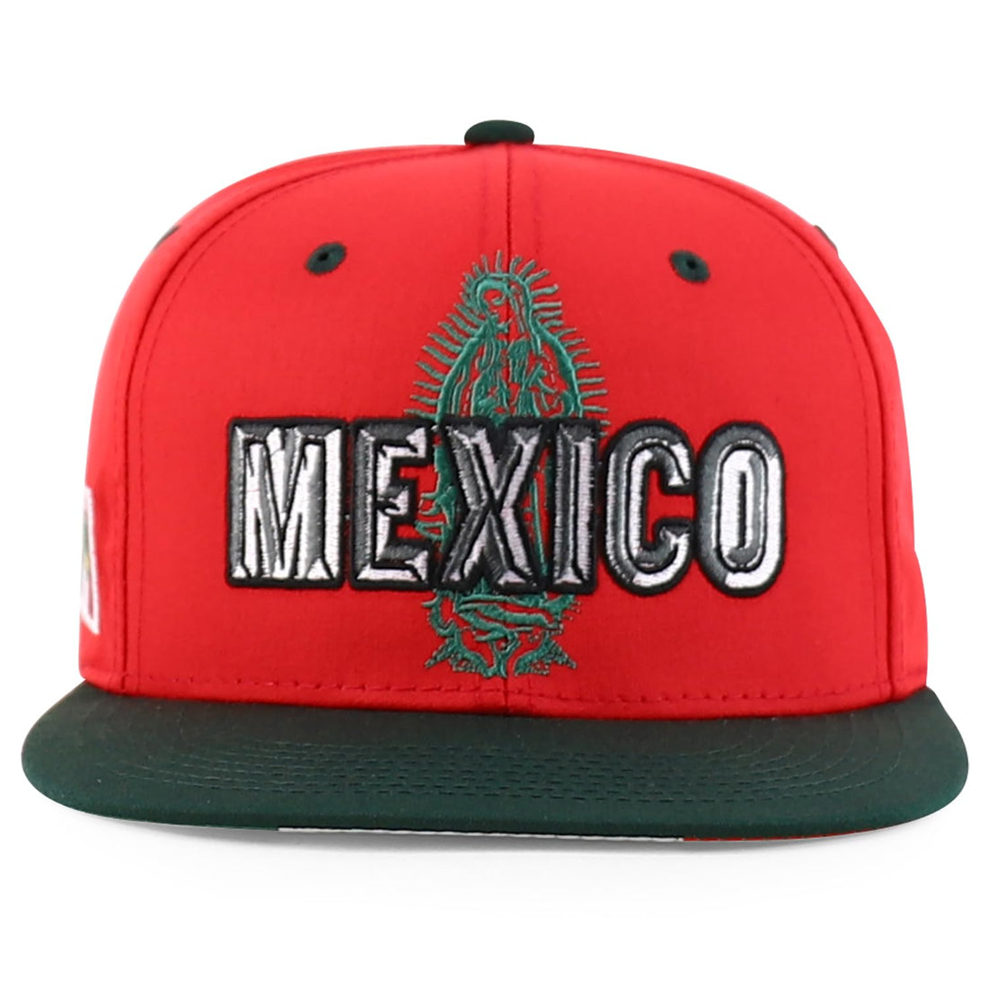 Trendy Apparel Shop Mexico Guadalupe Embroidered Flat Bill Snapback Cap