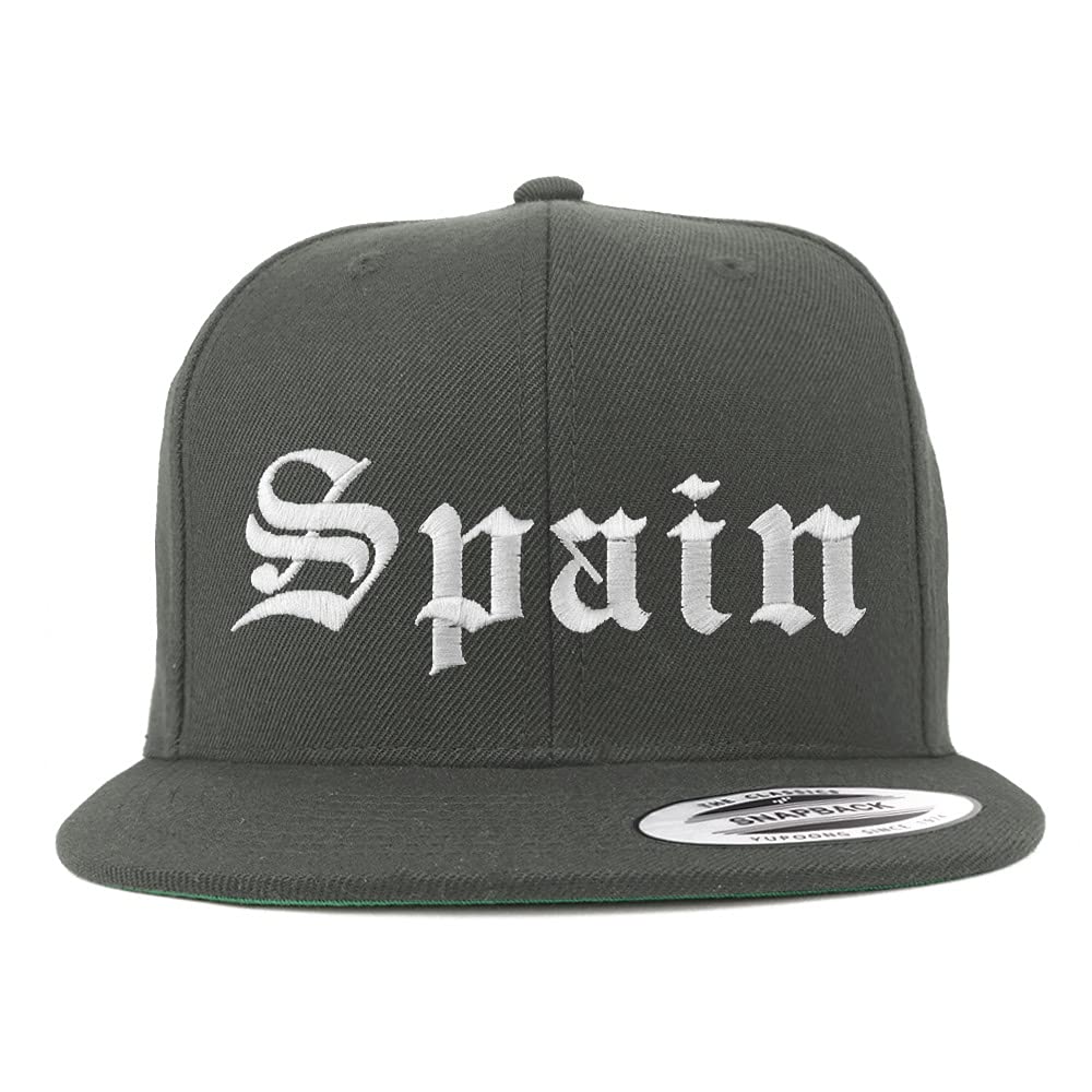 Trendy Apparel Shop Spain Old English Embroidered Flatbill Snapback