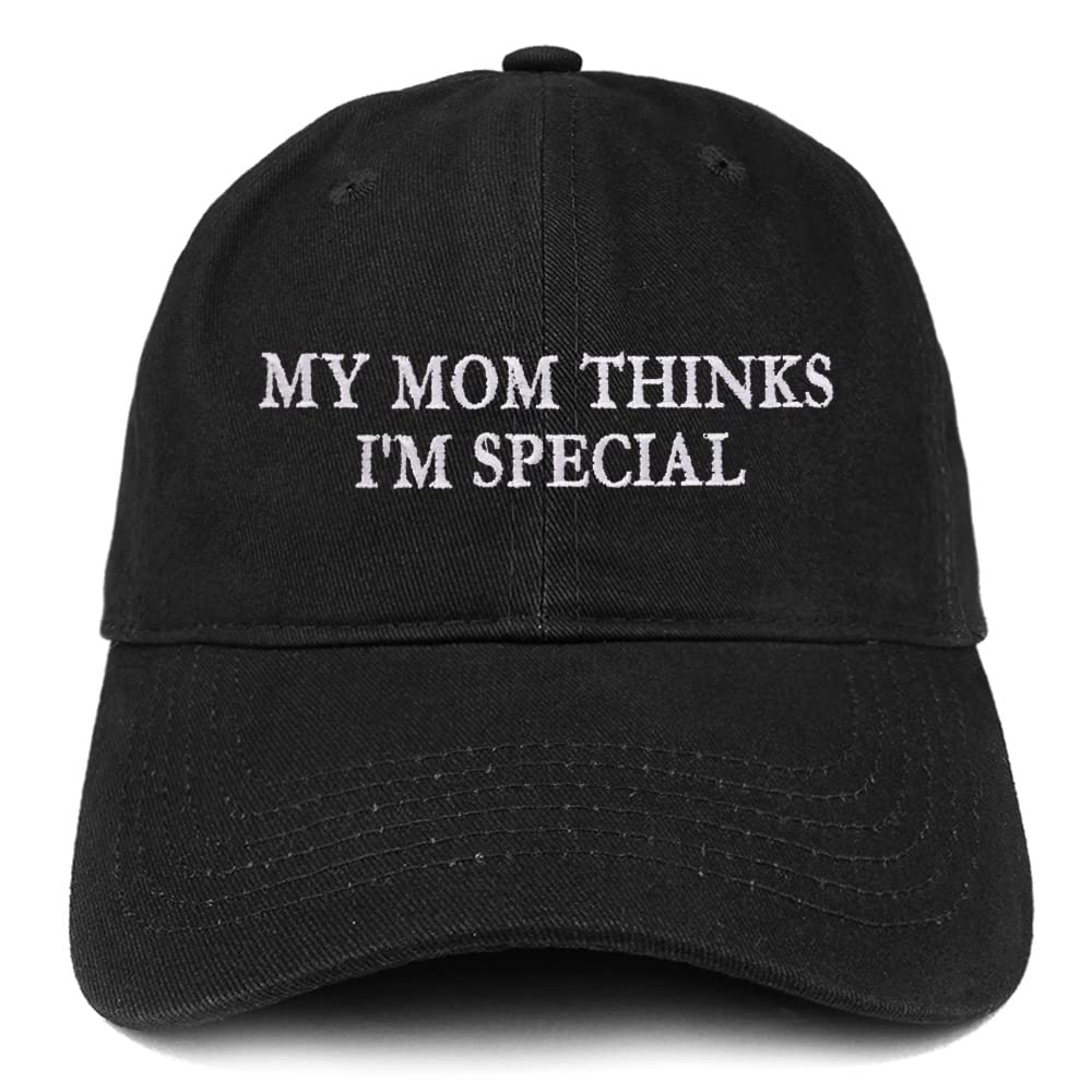 Trendy Apparel Shop My Mom Thinks I'm Special Low Profile Soft Cotton Baseball Cap