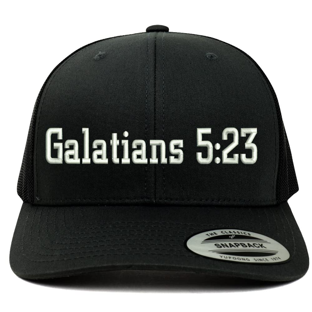 Trendy Apparel Shop Galatians 5:23 6 Panel Trucker Mesh Cap