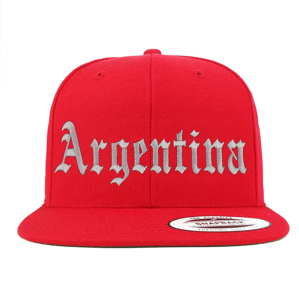 Trendy Apparel Shop Argentina Old English Embroidered Flatbill Snapback