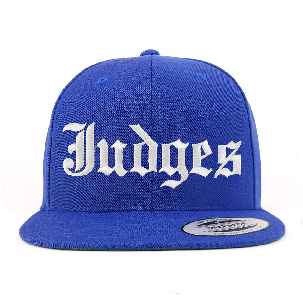Trendy Apparel Shop Judges Old English Embroidered Flatbill Snapback