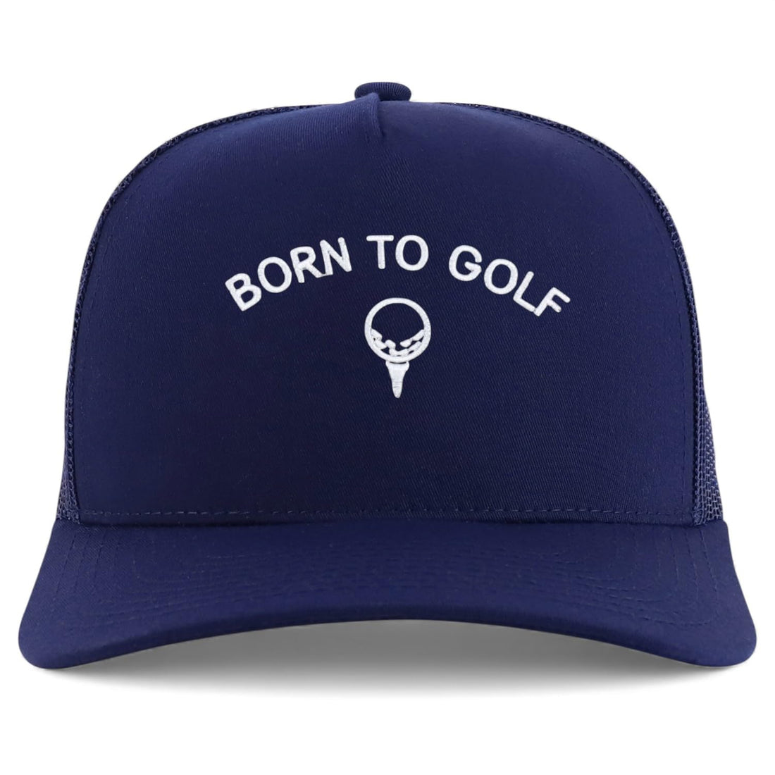 Trendy Apparel Shop Born to Golf Embroidered 5 Panel Snapback Trucker Cap