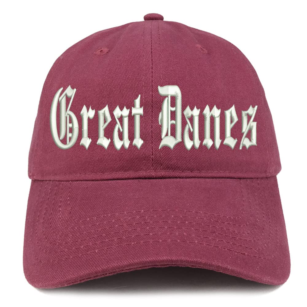 Trendy Apparel Shop Old English Great Danes Low Profile Soft Cotton Baseball Cap