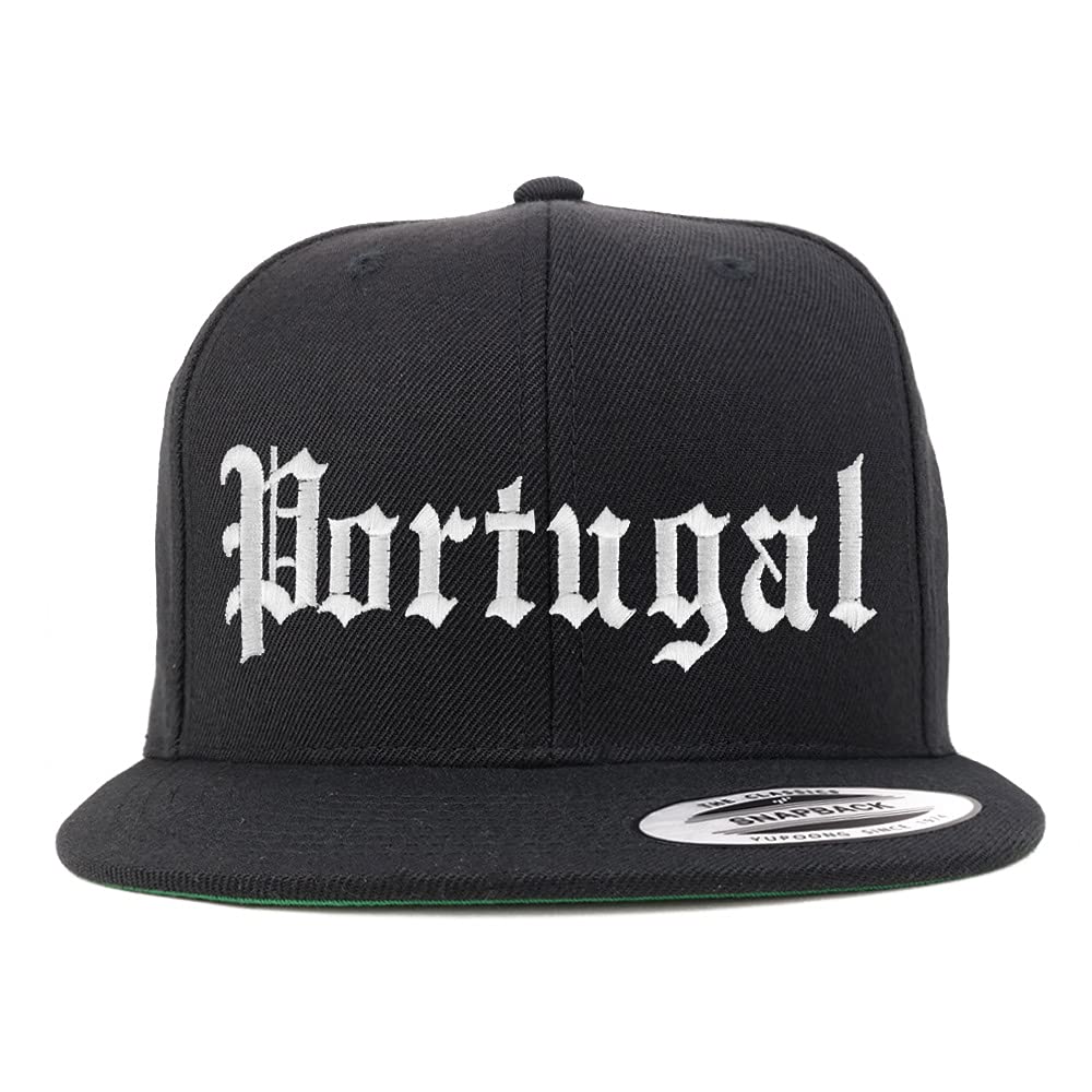 Trendy Apparel Shop Portugal Old English Embroidered Flatbill Snapback