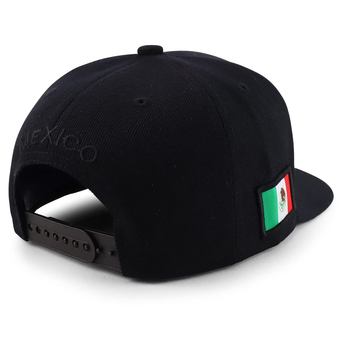 Trendy Apparel Shop Cities of Mexico Circular Logo Embroidered Flatbill Snapback Baseball Cap