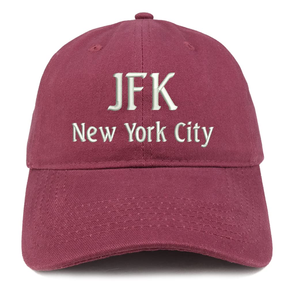 Trendy Apparel Shop JFK New York City Low Profile Soft Cotton Baseball Cap