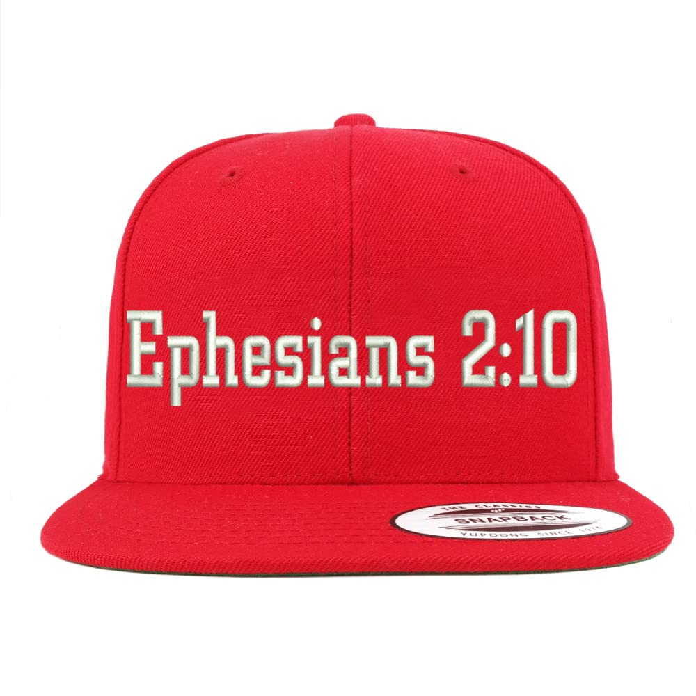 Trendy Apparel Shop Ephesians 2:10 Embroidered Flatbill Snapback