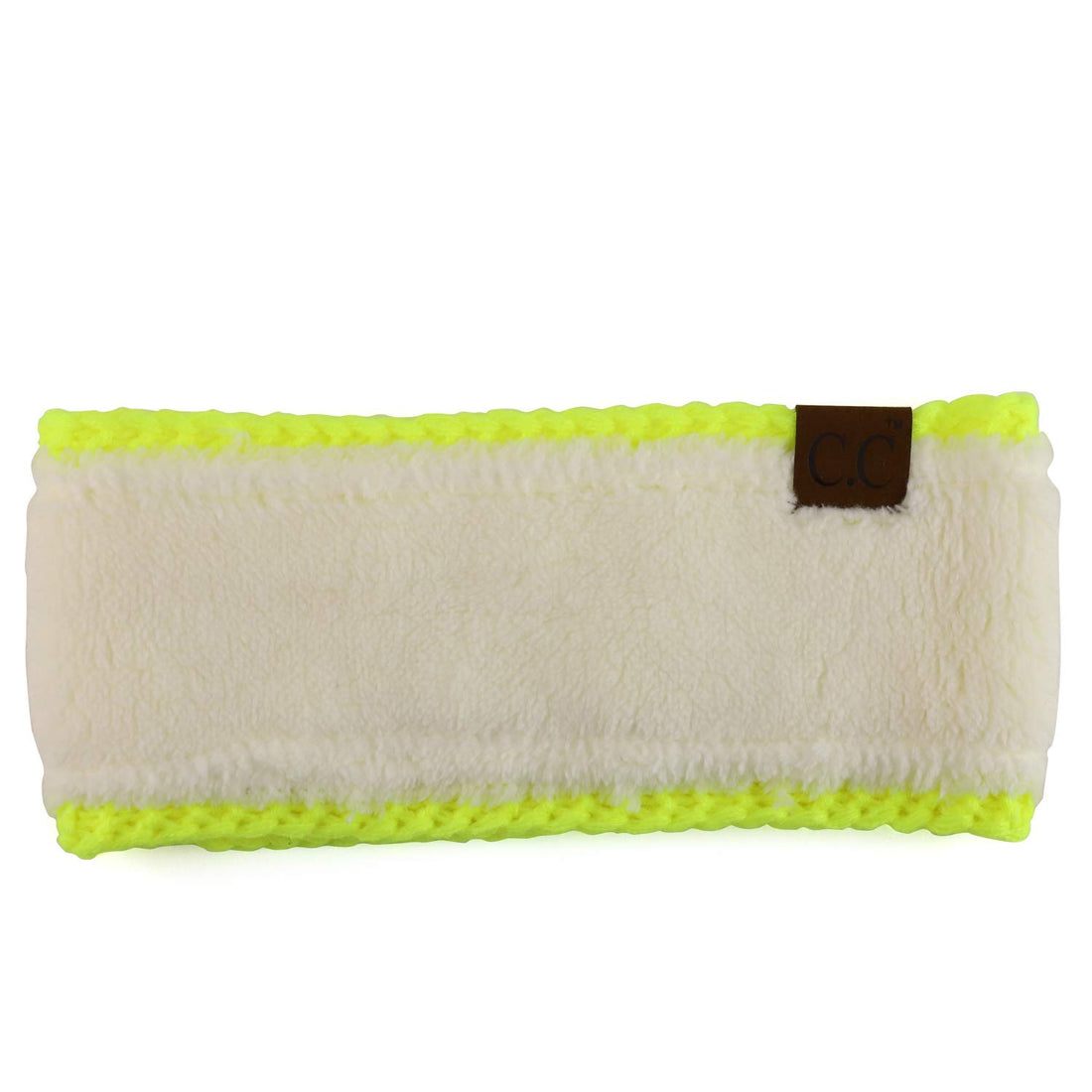Trendy Apparel Shop Neon Color Cable Knit Headwrap with Fleece Lining