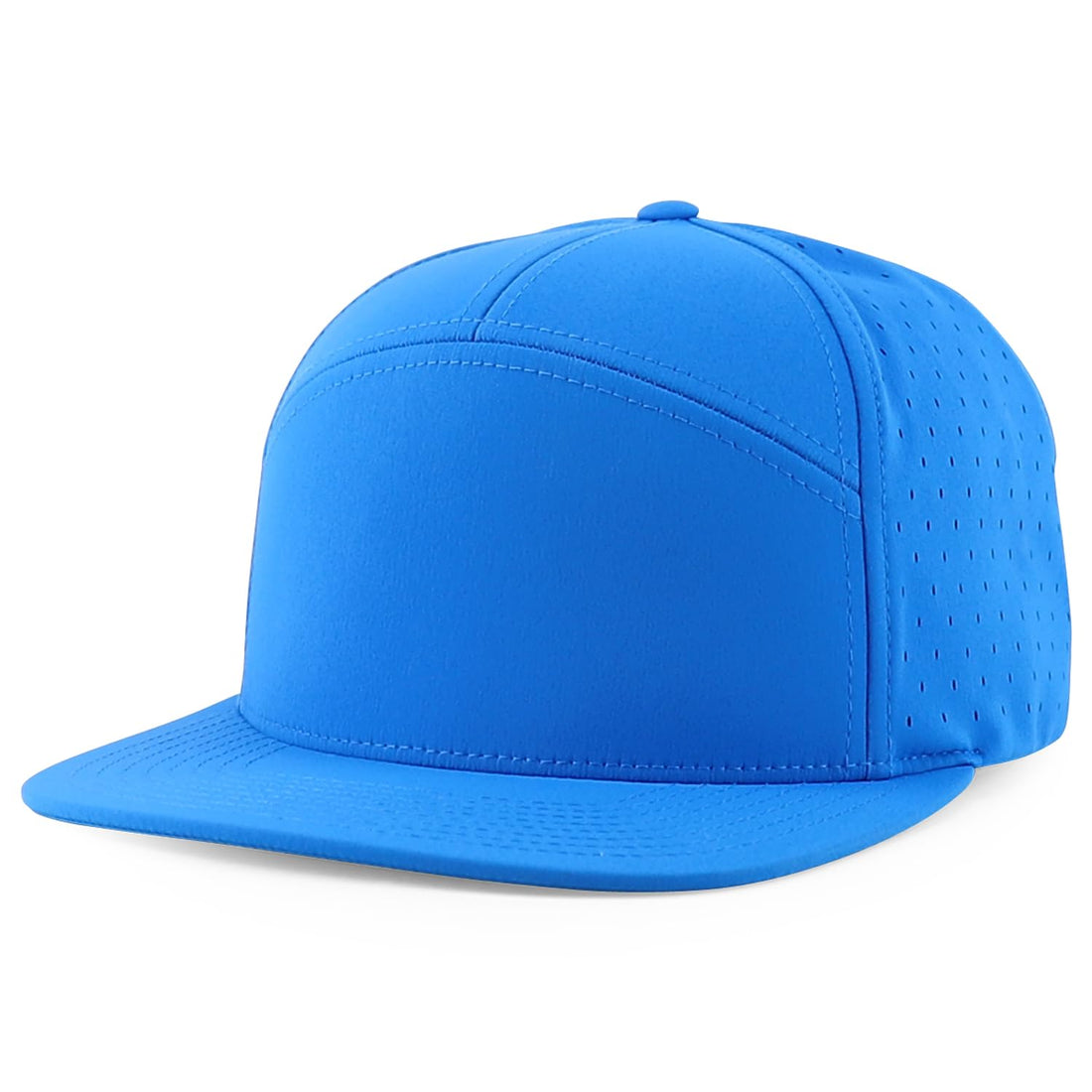 Trendy Apparel Shop Water Resistant UPF 50+ Performance 7 Panel Flatbill Snapback Cap