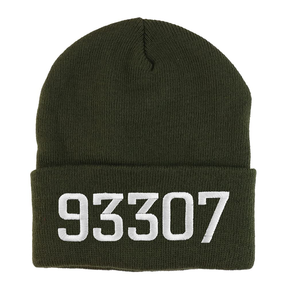 Trendy Apparel Shop 93307 Bakersfield CA Old English Embroidered Long Cuff Beanie