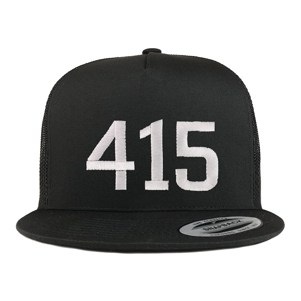 Trendy Apparel Shop 414 San Francisco CA Old English 5 Panel Flatbill Trucker Cap