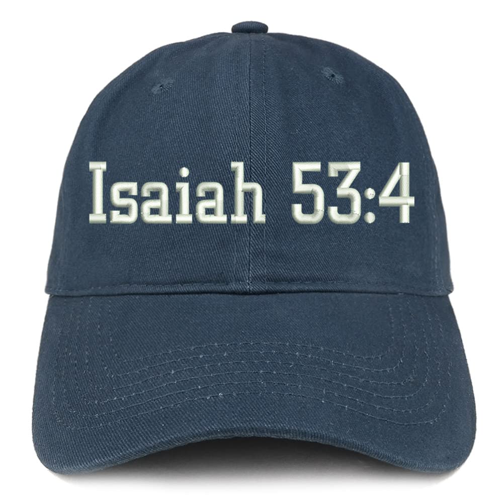 Trendy Apparel Shop Isaiah 53:4 Low Profile Soft Cotton Baseball Cap