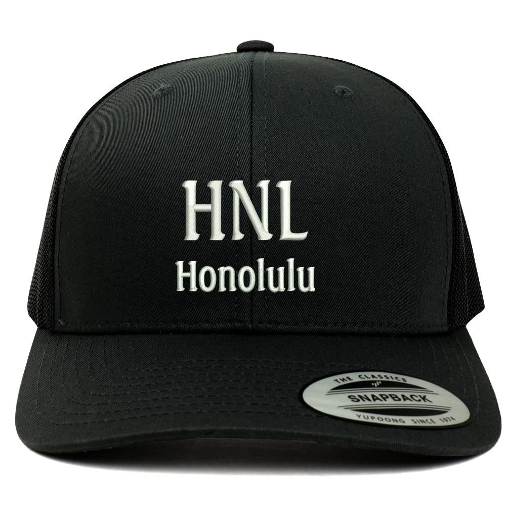 Trendy Apparel Shop HNL Honolulu Embroidered Retro Fit Trucker Mesh Cap