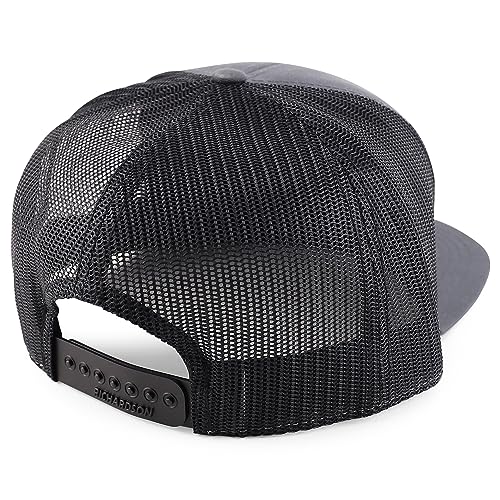 Trendy Apparel Shop Structured High Profile 7 Panel Flat Bill Mesh Back Snapback Cap