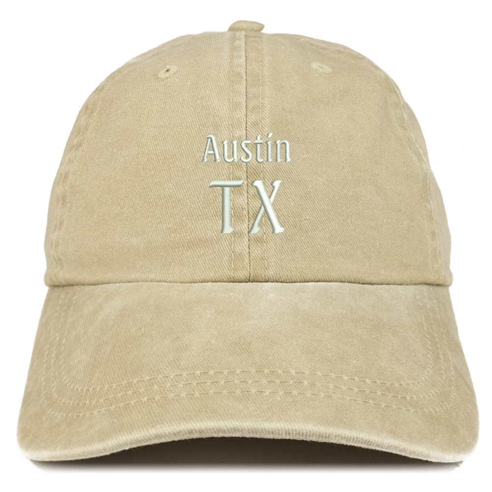 Trendy Apparel Shop Austin TX Embroidered Pigment Dyed Washed Baseball Cap
