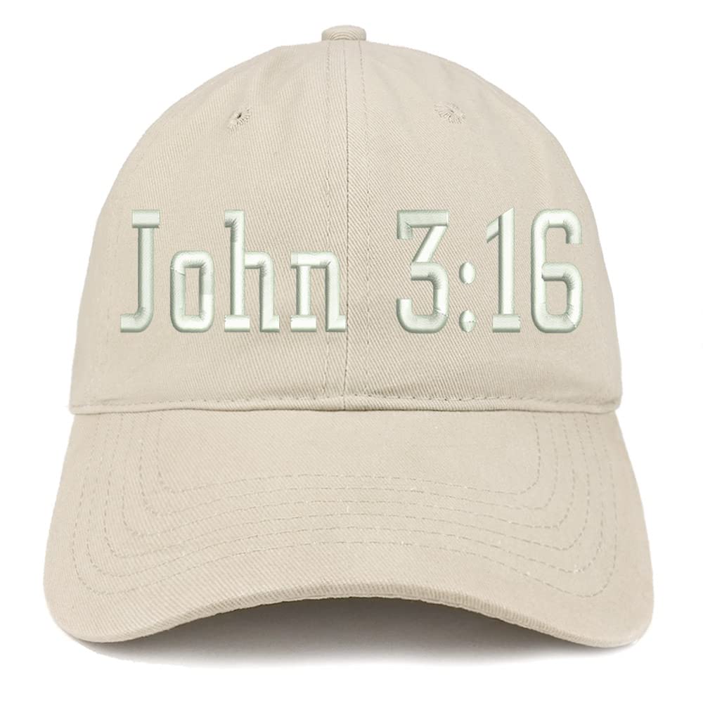 Trendy Apparel Shop John 3:16 Low Profile Soft Cotton Baseball Cap