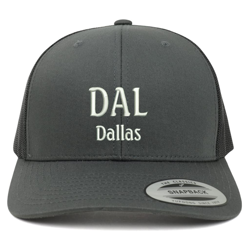 Trendy Apparel Shop DAL Dallas Embroidered Retro Fit Trucker Mesh Cap