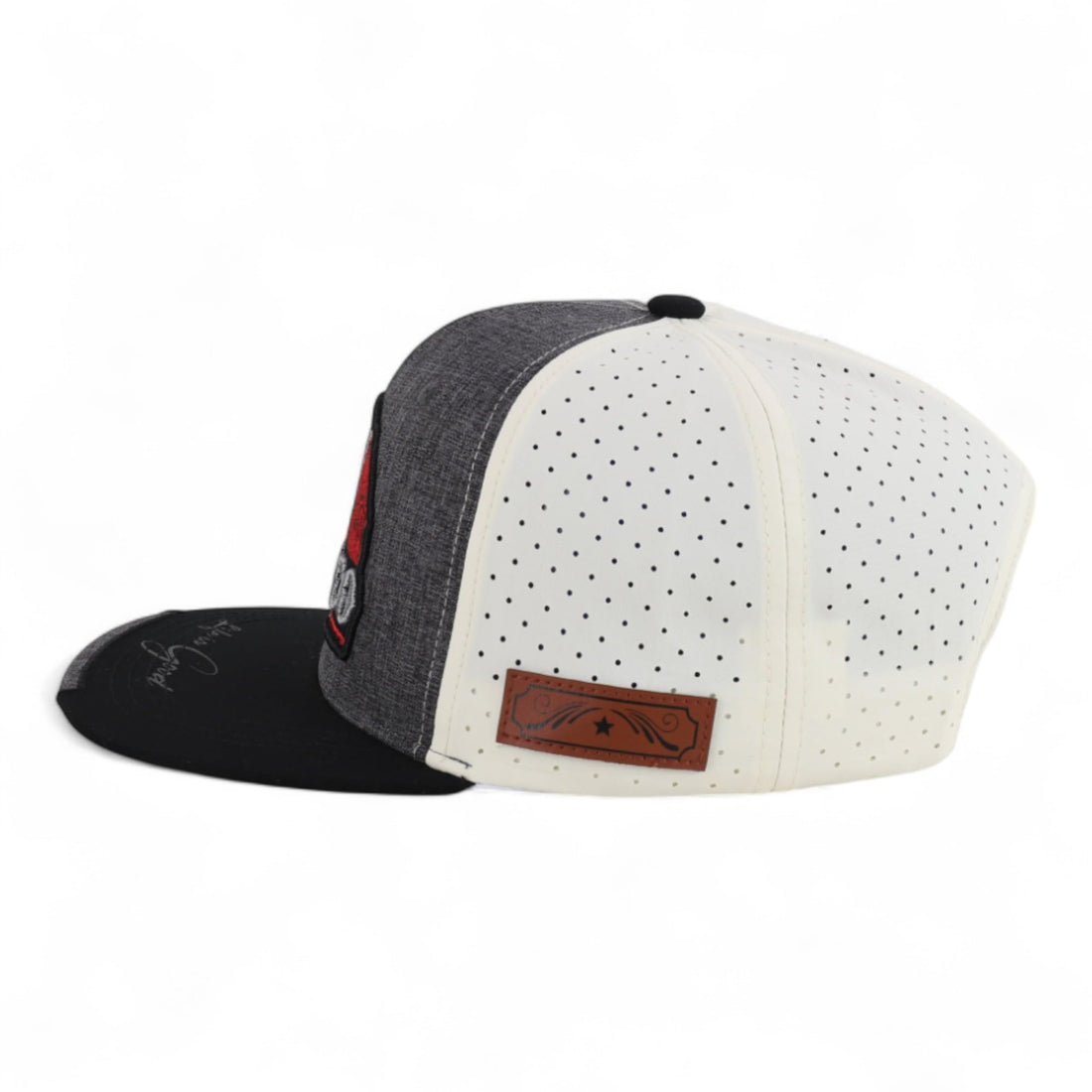 Trendy Apparel Shop Mexico Eagle Embroidered Laser Punching Mesh Back Flatbill Snapback Cap
