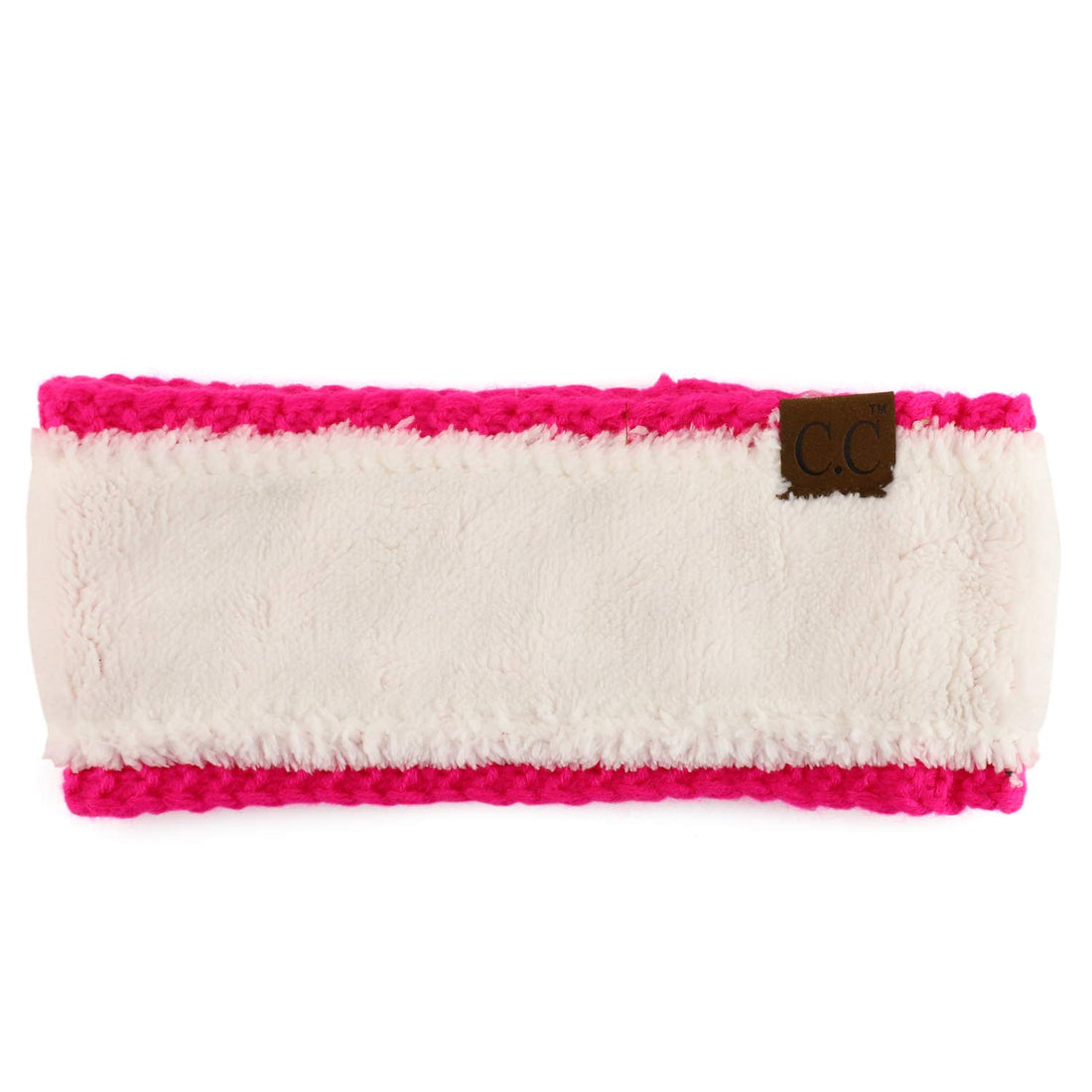 Trendy Apparel Shop Neon Color Cable Knit Headwrap with Fleece Lining