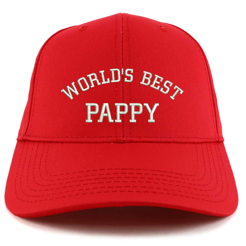 Trendy Apparel Shop World's Best Pappy Embroidered Sturctured Baseball Cap