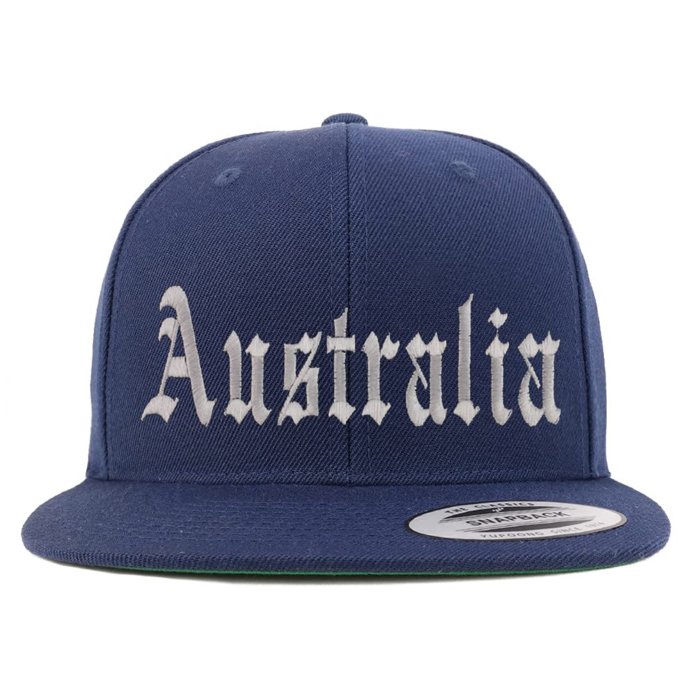 Trendy Apparel Shop Australia Old English Embroidered Flatbill Snapback