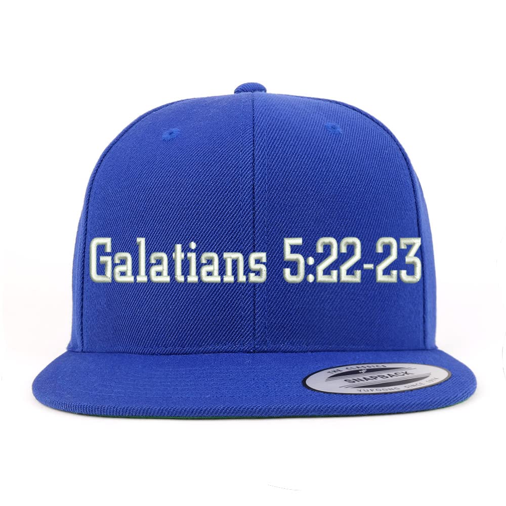 Trendy Apparel Shop Galatians 5:22-23 Embroidered Flatbill Snapback