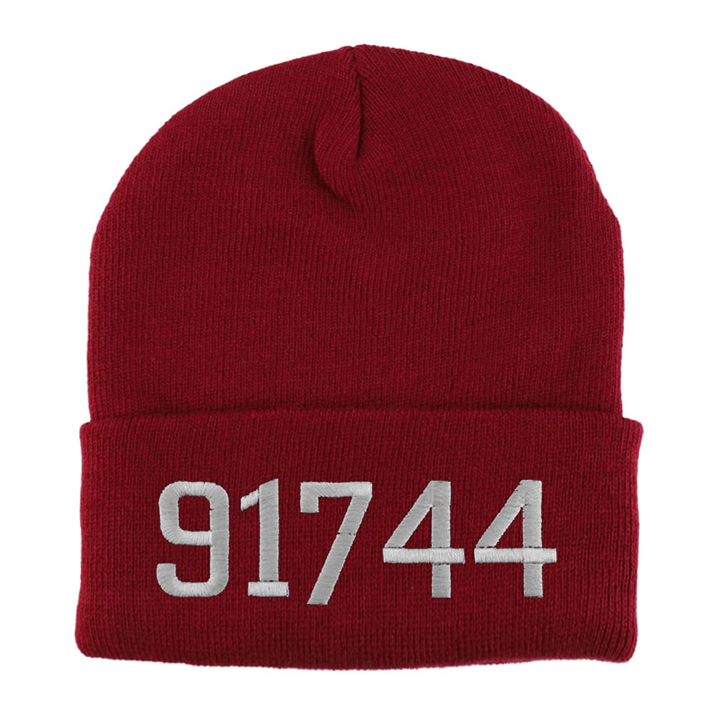 Trendy Apparel Shop 91744 La Puente CA Old English Embroidered Long Cuff Beanie