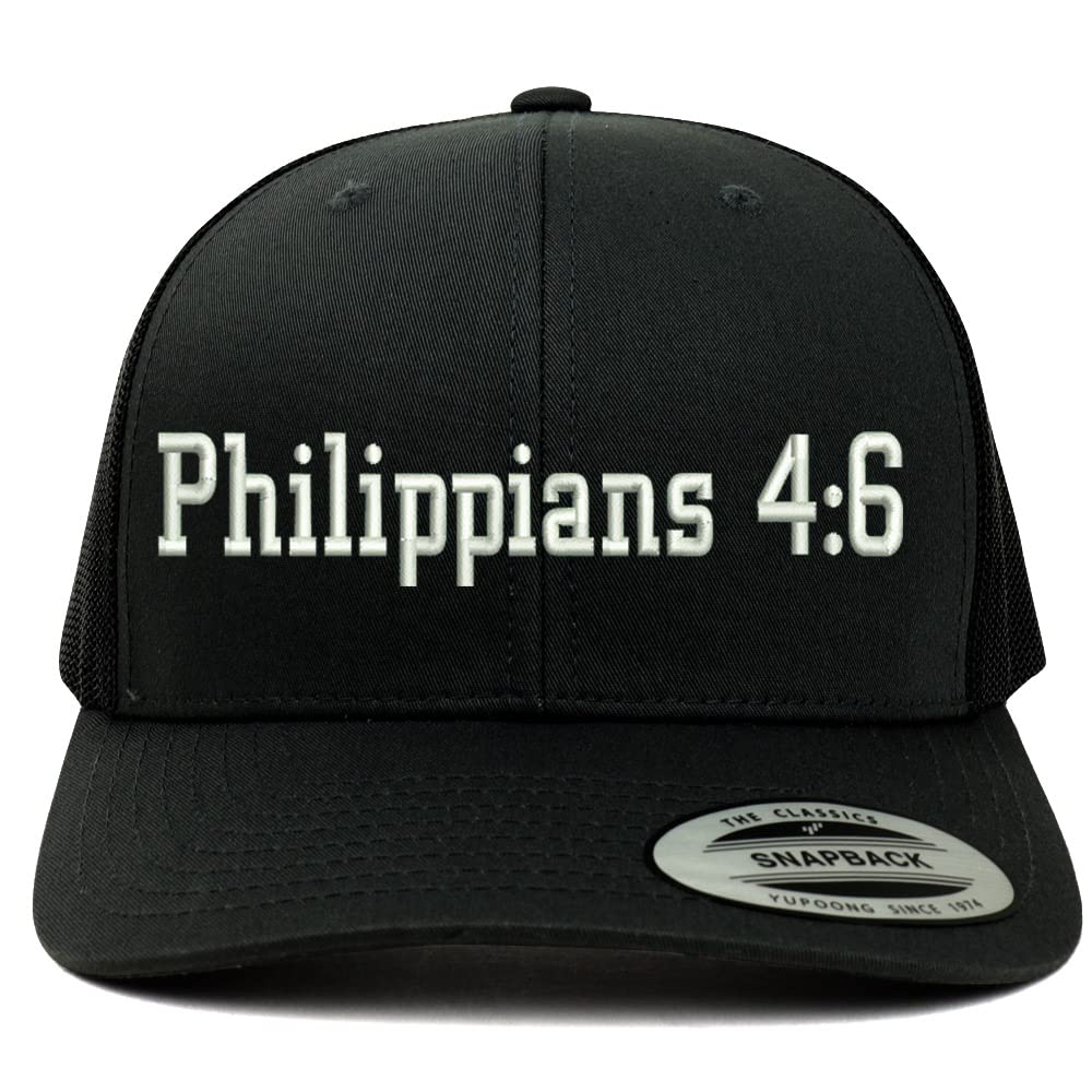 Trendy Apparel Shop Philippians 4:6 6 Panel Trucker Mesh Cap