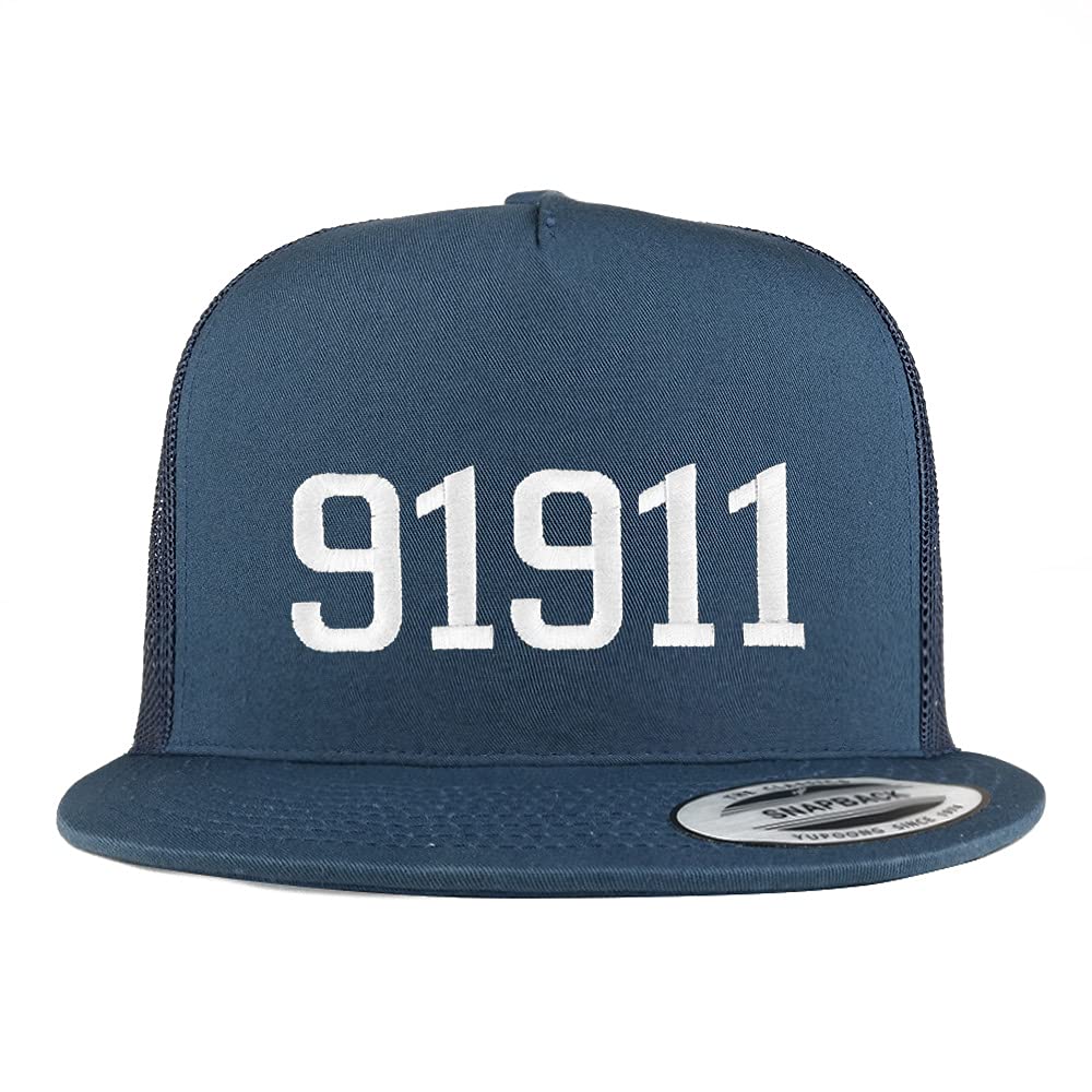 Trendy Apparel Shop 91911 Chula Vista CA Old English 5 Panel Flatbill Trucker Cap