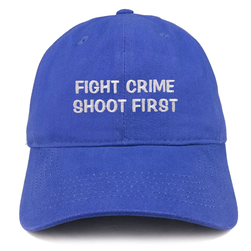Trendy Apparel Shop Fight Crime Shoot First Low Profile Soft Cotton Baseball Cap