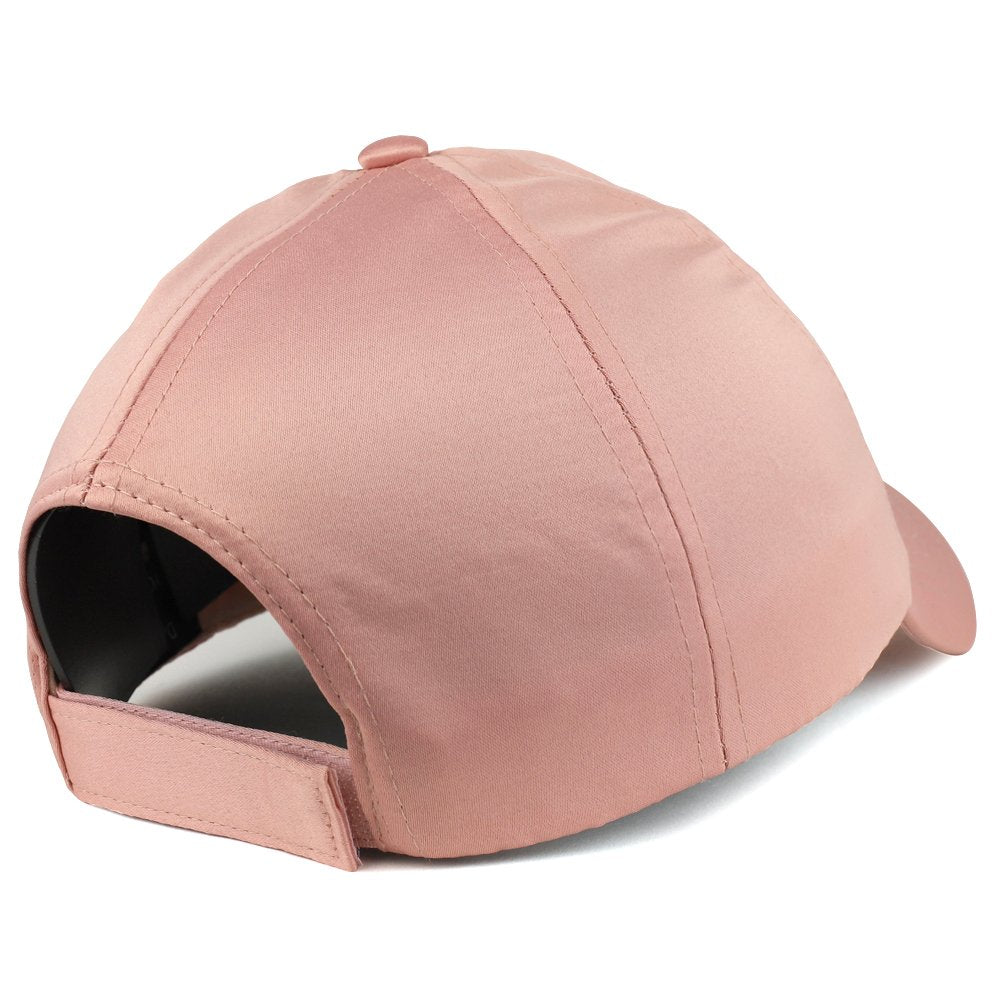 Trendy Apparel Shop Women's Feminist Embroidered Satin Structured Adjustable Baseball Cap
