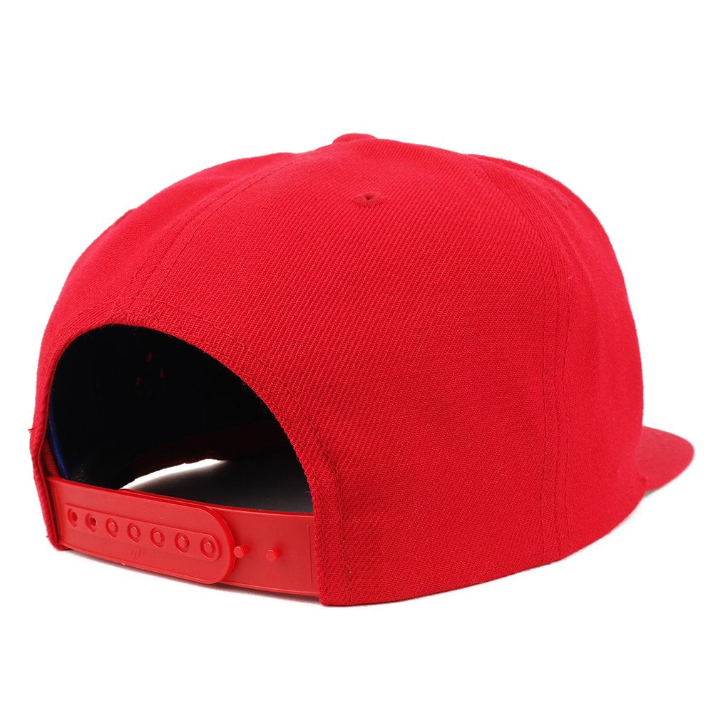 Trendy Apparel Shop Number 45 White Thread Embroidered Flat Bill Snapback Baseball Cap