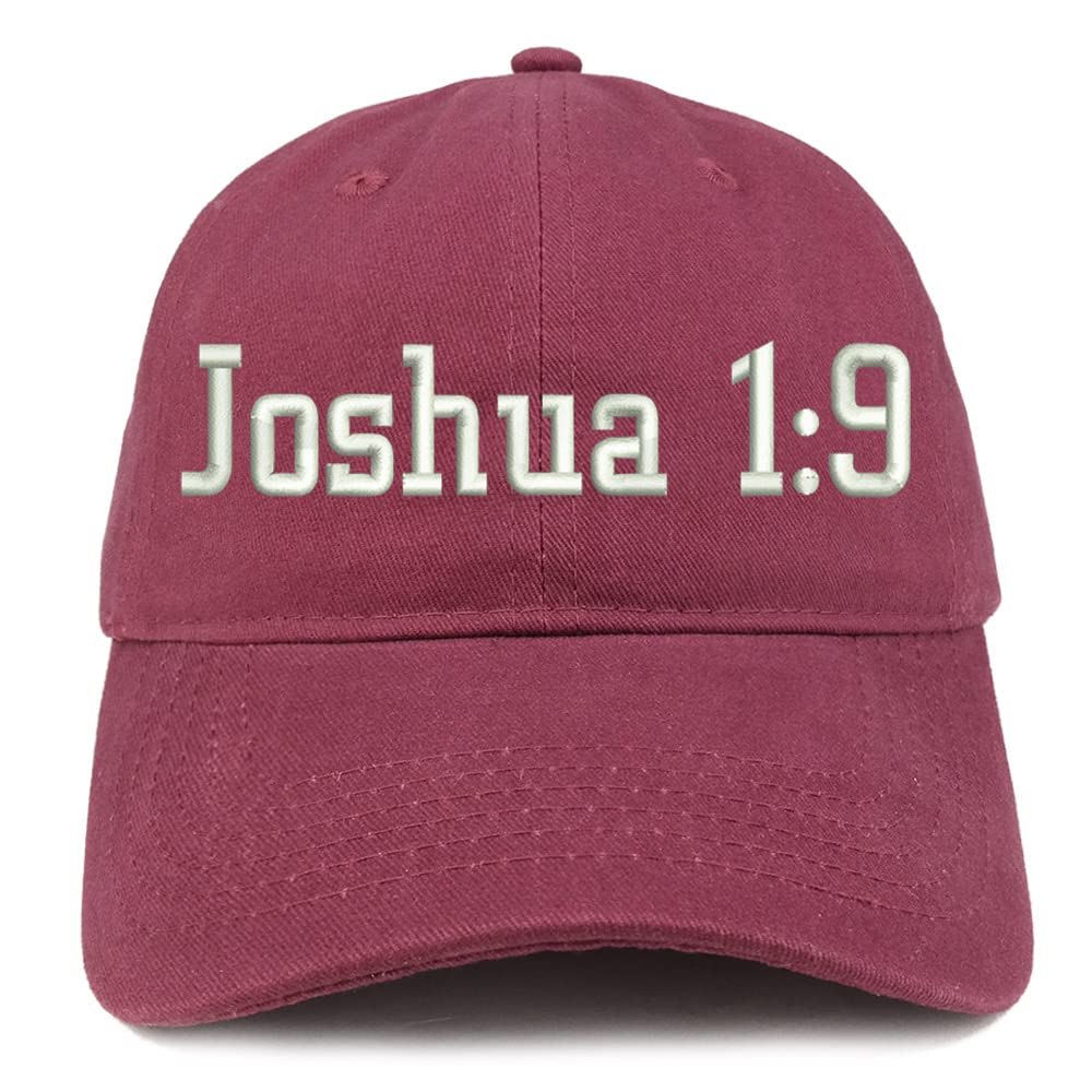 Trendy Apparel Shop Joshua 1:9 Low Profile Soft Cotton Baseball Cap