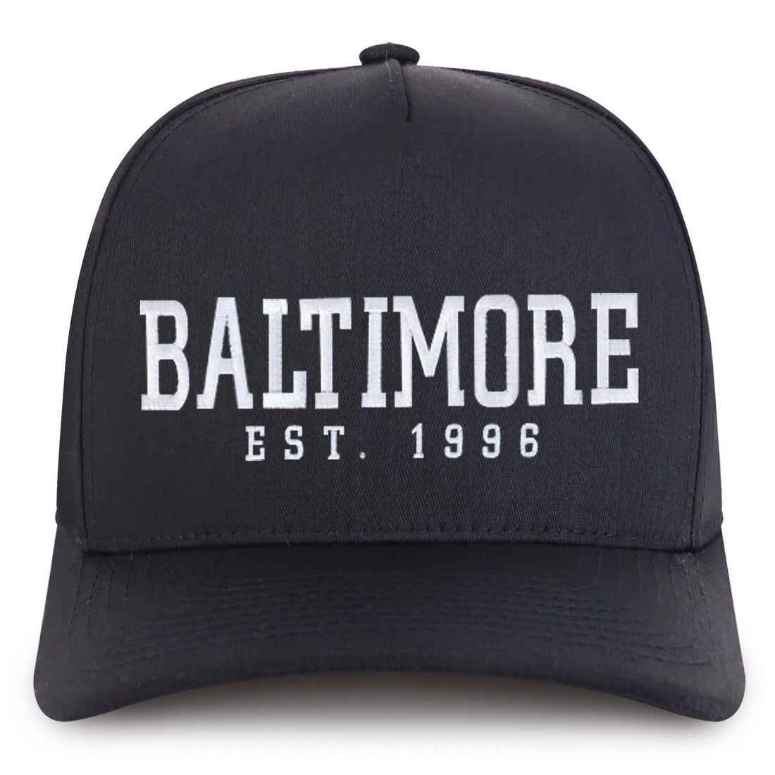 Trendy Apparel Shop Baltimore Est.1996 Embroidered 5 Panel Structured Baseball Cap