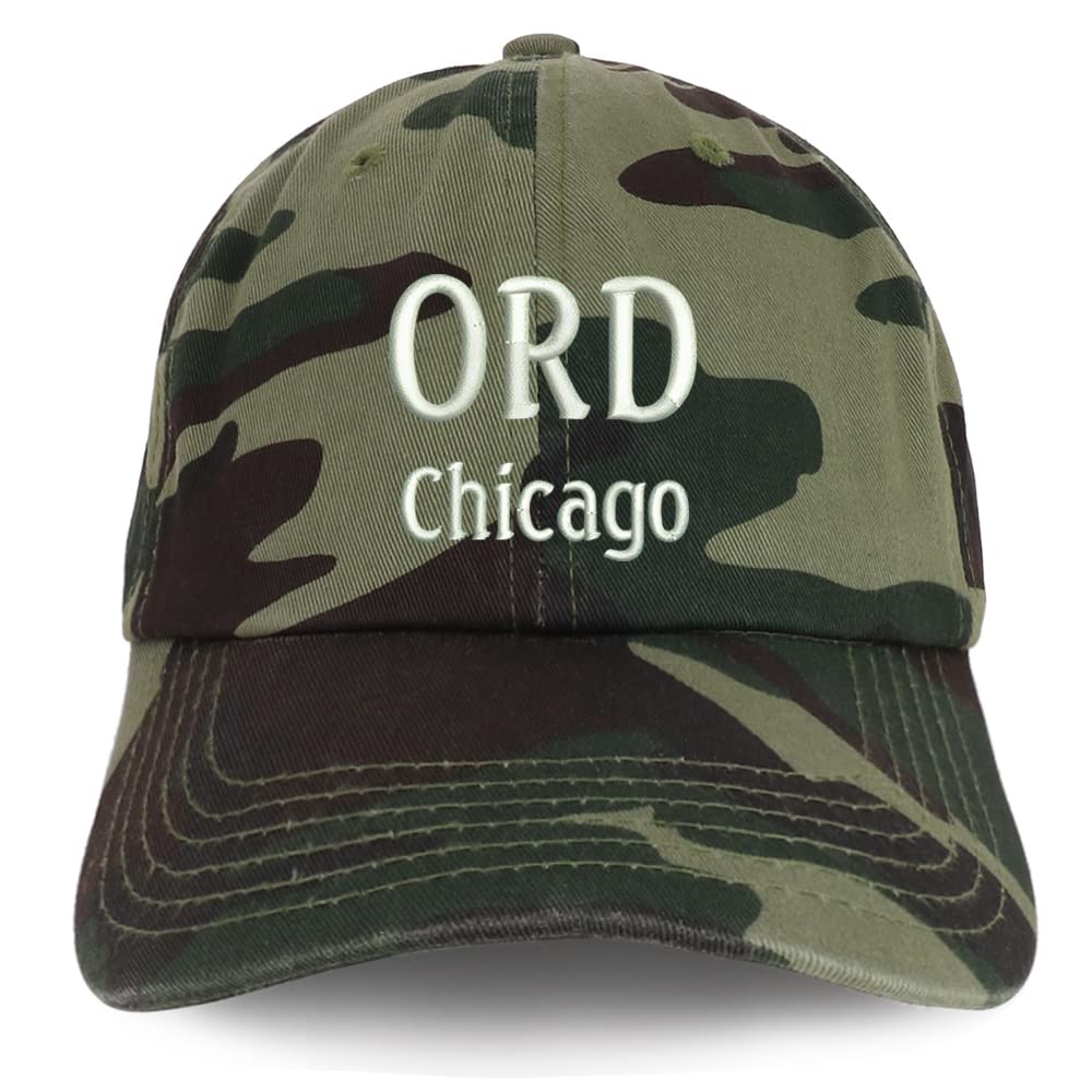 Trendy Apparel Shop ORD Chicago Low Profile Soft Cotton Baseball Cap