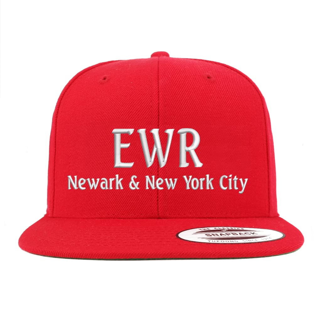 Trendy Apparel Shop EWR Newark and New York City Embroidered Flatbill Snapback