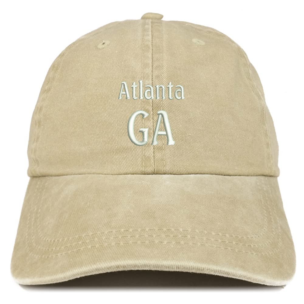 Trendy Apparel Shop Atlanta GA Embroidered Pigment Dyed Washed Baseball Cap