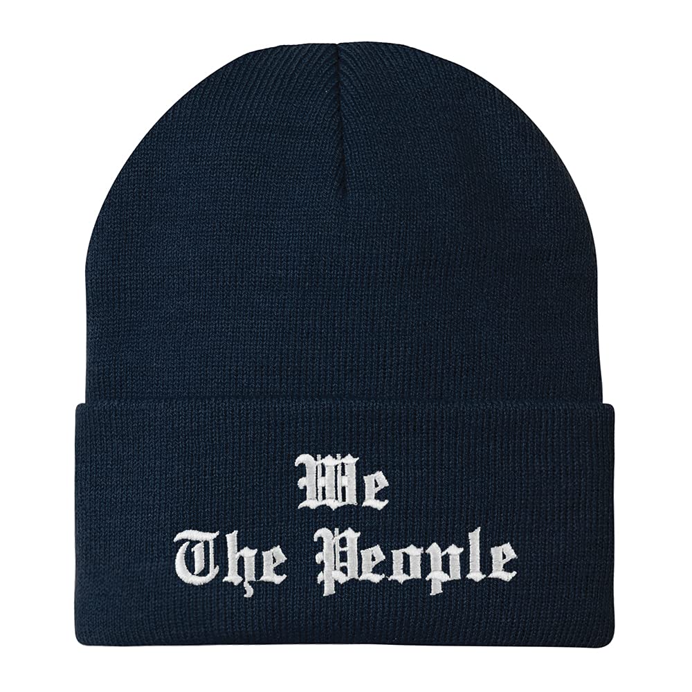 Trendy Apparel Shop We The People Old English Embroidered Long Cuff Beanie