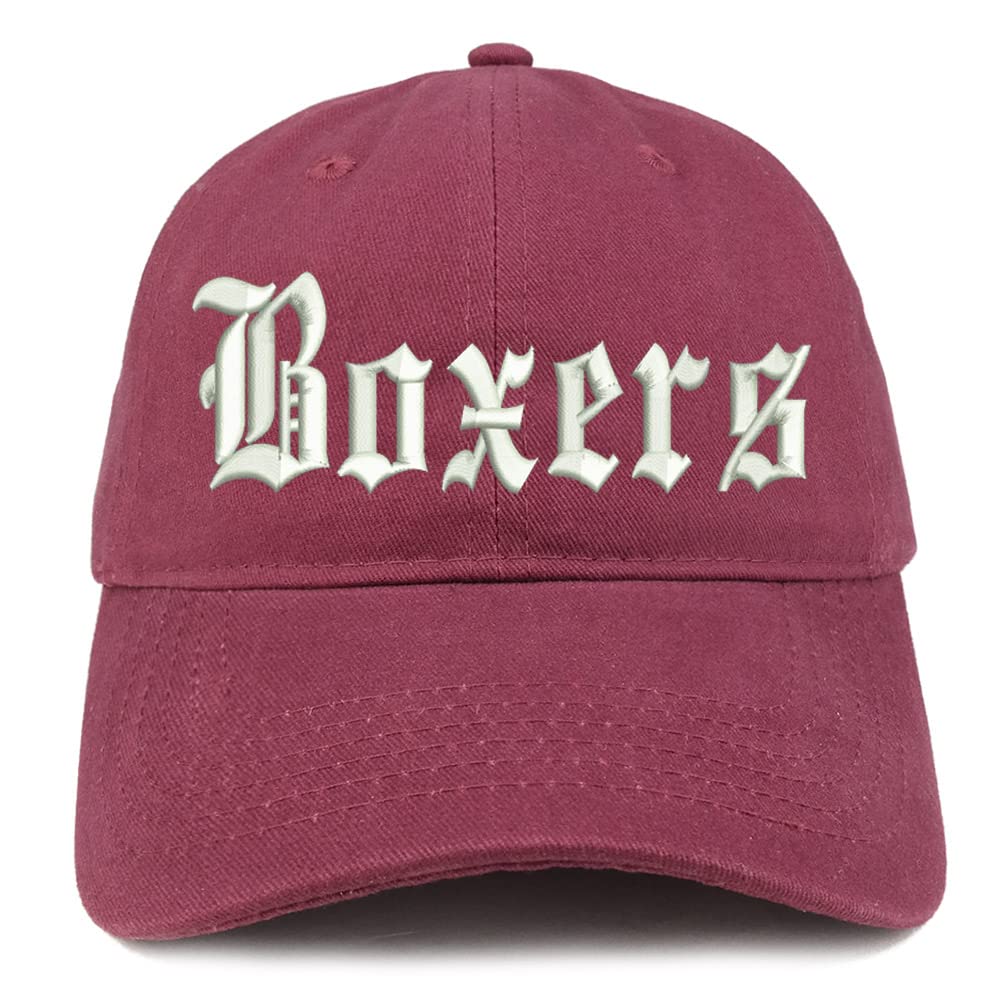 Trendy Apparel Shop Old English Boxers Low Profile Soft Cotton Baseball Cap