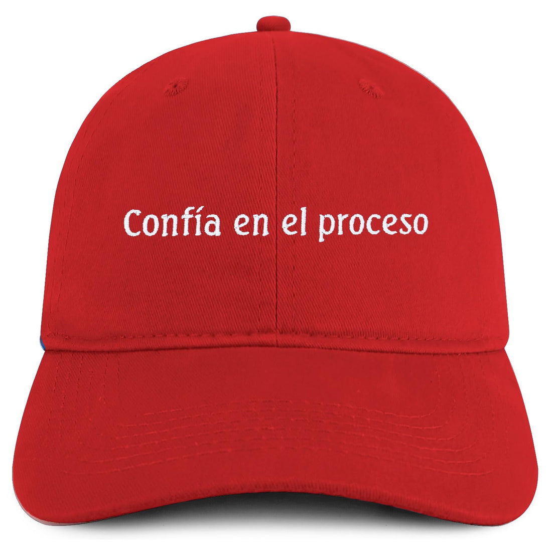 Trendy Apparel Shop Confia En El Proceso Embroidered Cotton Low Profile Dad Hat