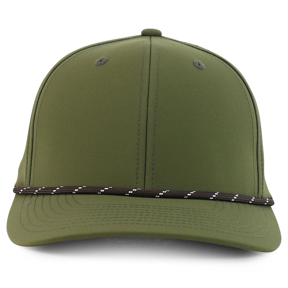 Trendy Apparel Shop 6 Panel Mid Profile Hybrid Perforated Cap with Rope