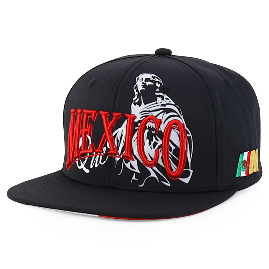 Trendy Apparel Shop Mexico Guadalupe Embroidered Flat Bill Snapback Cap