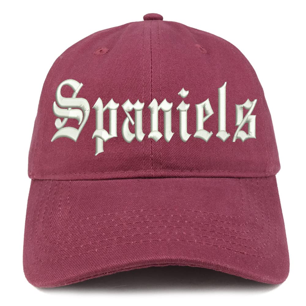 Trendy Apparel Shop Old English Spaniels Low Profile Soft Cotton Baseball Cap